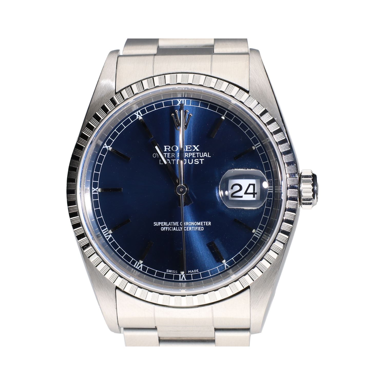 Datejust acero oyster esfera azul 36mm.   