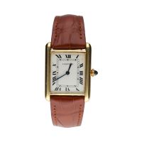 CARTIER<BR>TANK LOUIS ORO AMARILLO CUERDA MANUAL....