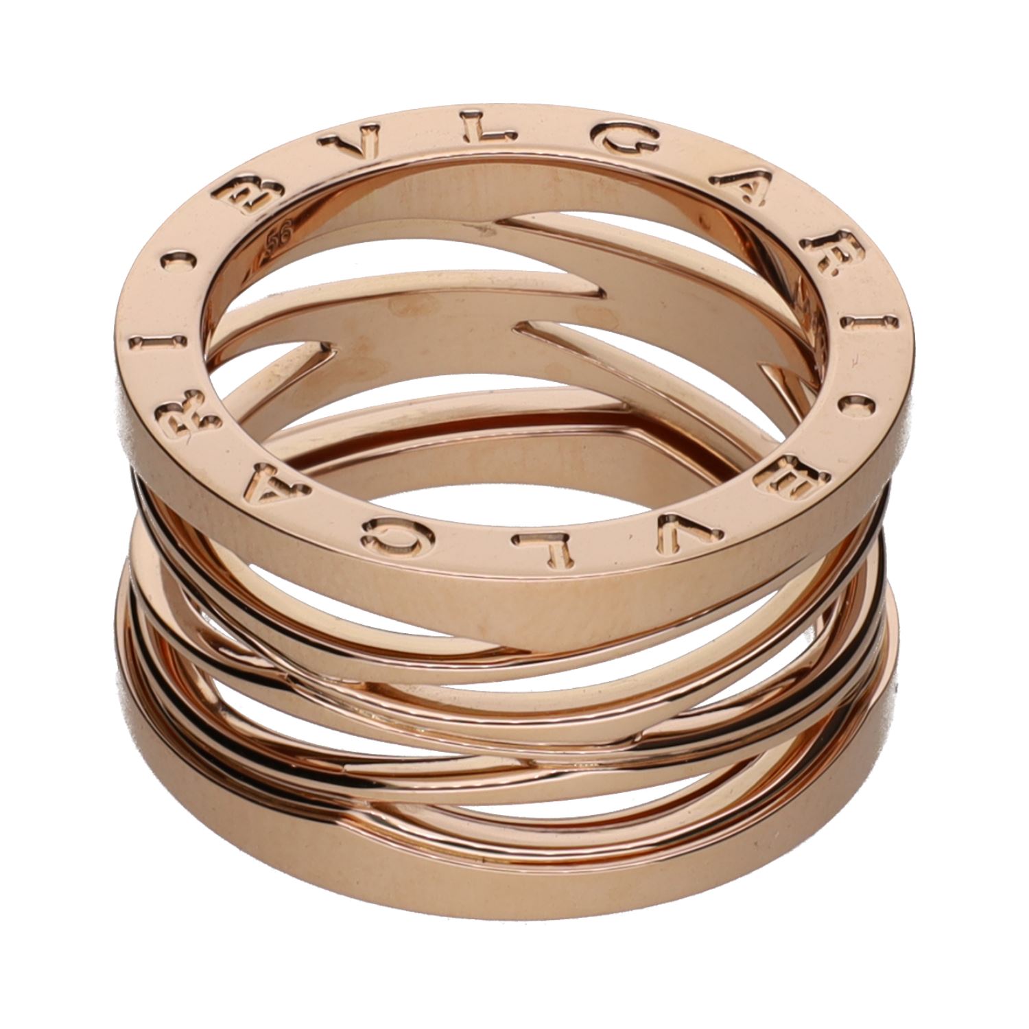 Sortija b-zero legend de bulgari en oro amarillo. Talla 56.