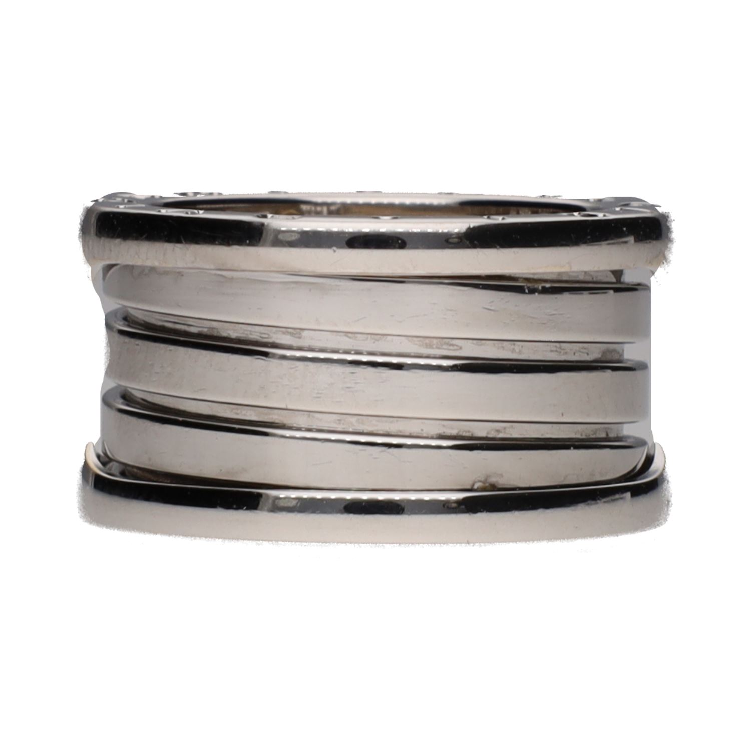 Sortija b-zero de bulgari tres bandas en oro blanco. Talla 51.