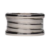 Sortija b-zero de bulgari tres bandas en oro blanco. Talla 51.