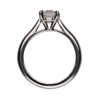 Sortija solitario de cartier en platino con un brillante 1,01ct. Talla 49.