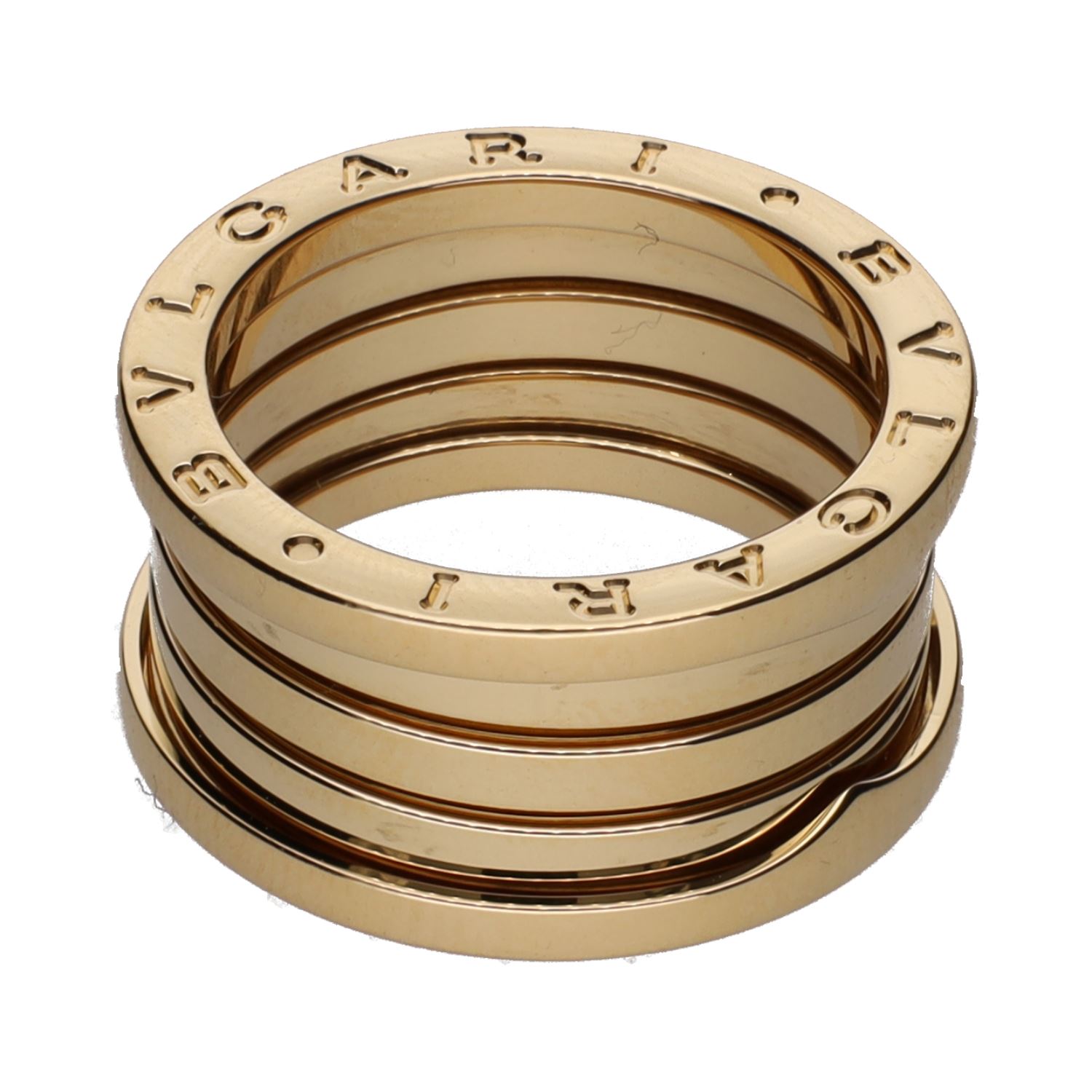 Sortija b-zero de bulgari tres bandas en oro amarillo. Talla 56.