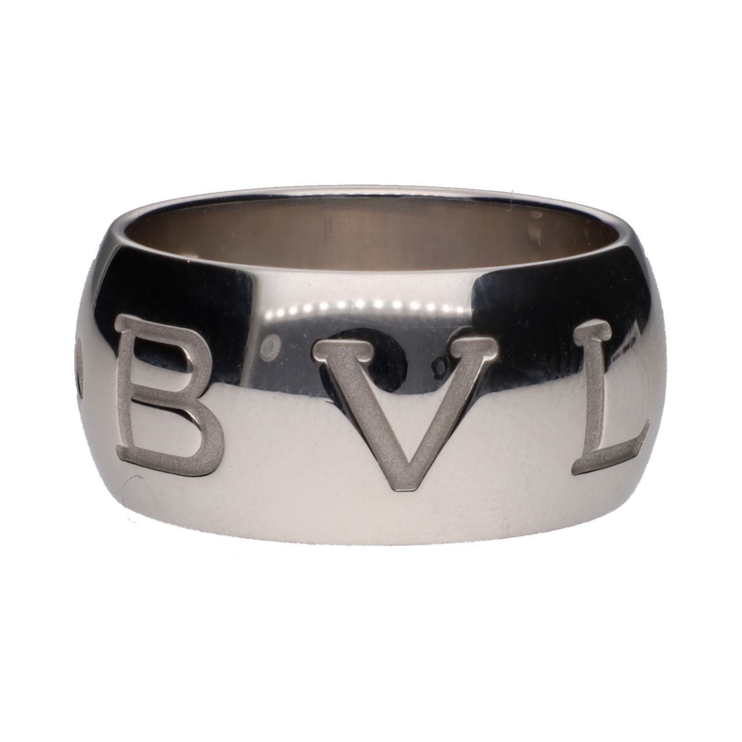 Sortija bulgari en oro blanco. Talla 57.