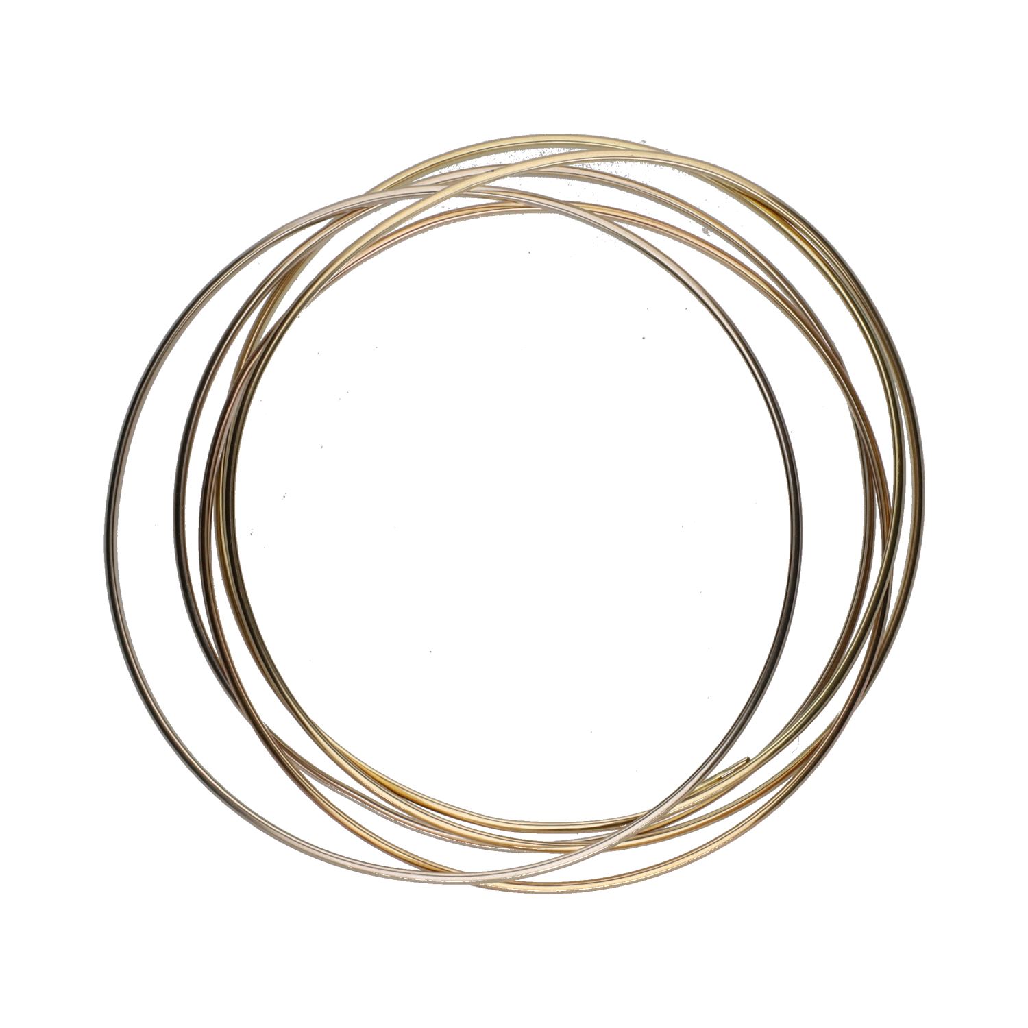 Pulsera aros entrelazados en oro amarillo.
