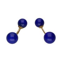 GEMELOS<BR>GEMELOS EN ORO AMARILLO CON BOLAS DE L...