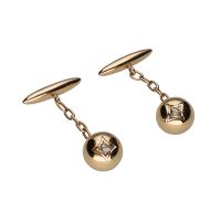 GEMELOS<BR>GEMELOS EN ORO AMARILLO CON DIAMANTES.