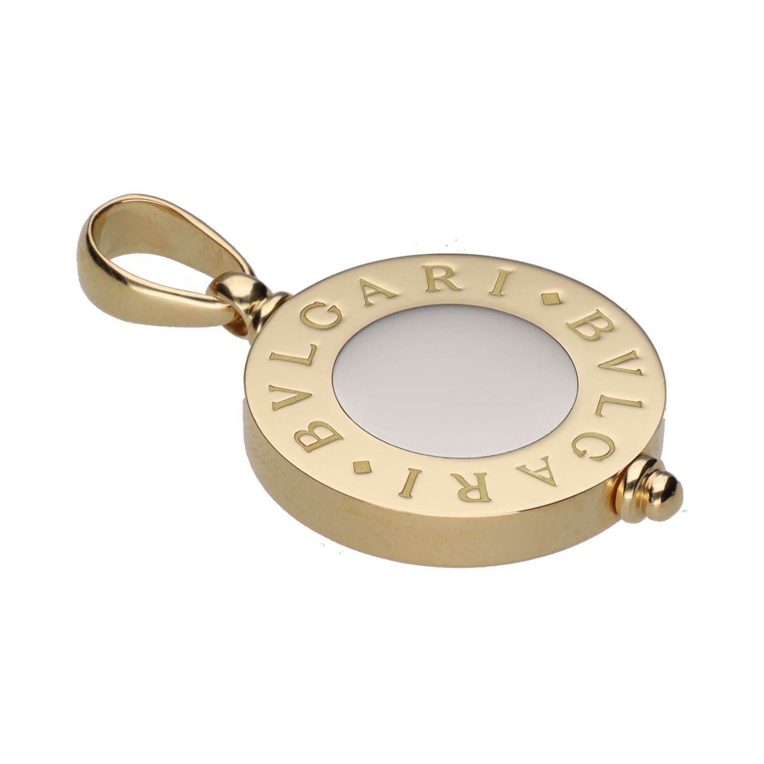 Colgante bulgari bulgari en oro amarillo y acero.