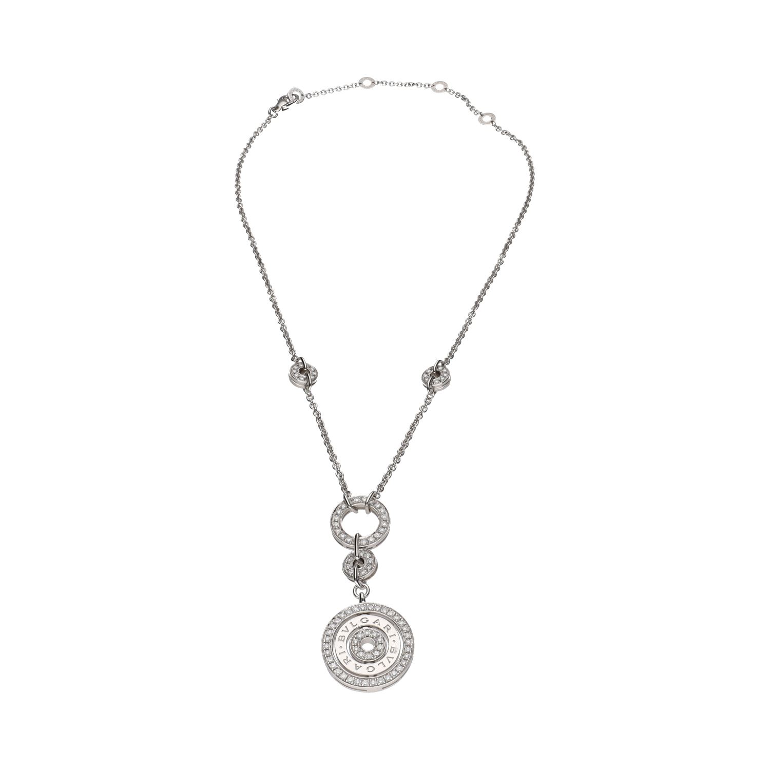 Collar bulgari astrale en oro blanco con brillantes.