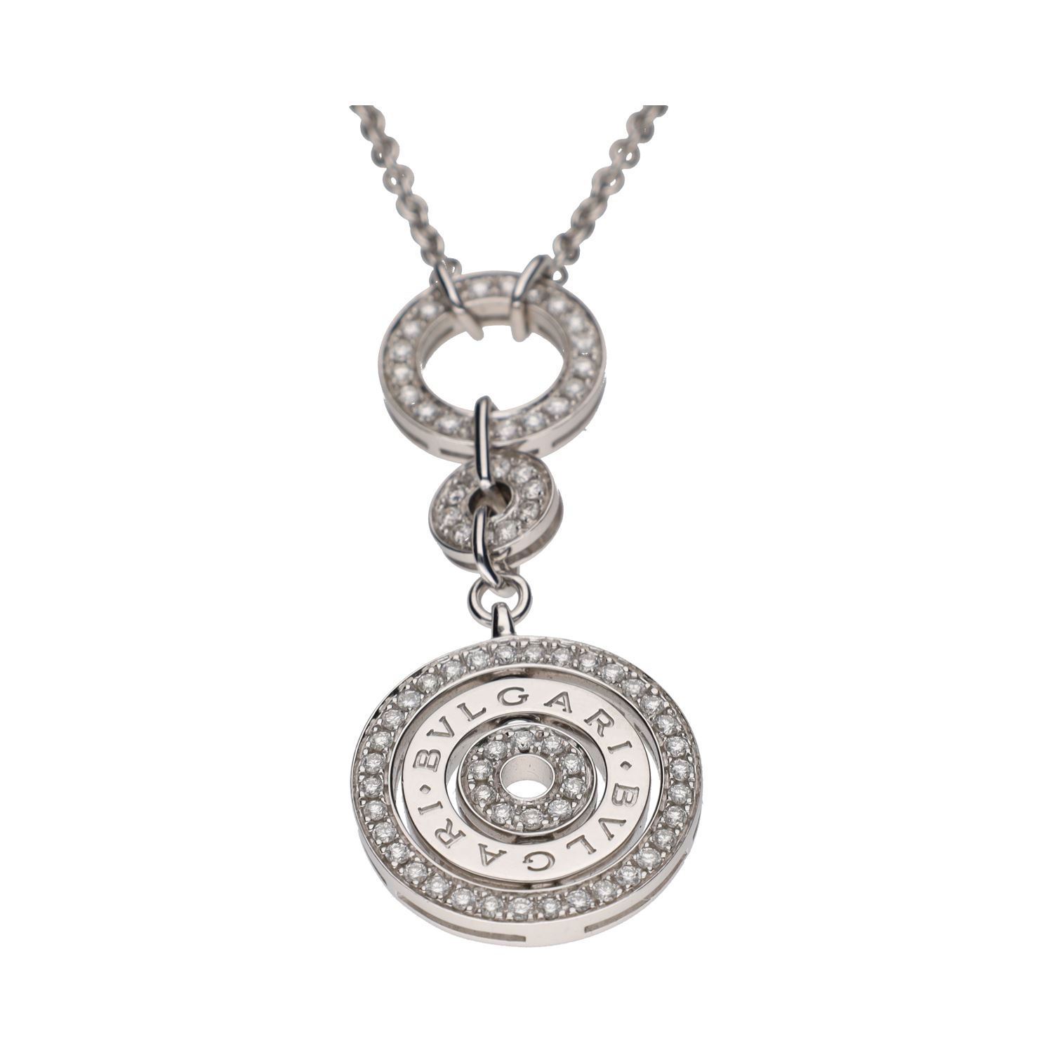Collar bulgari astrale en oro blanco con brillantes.