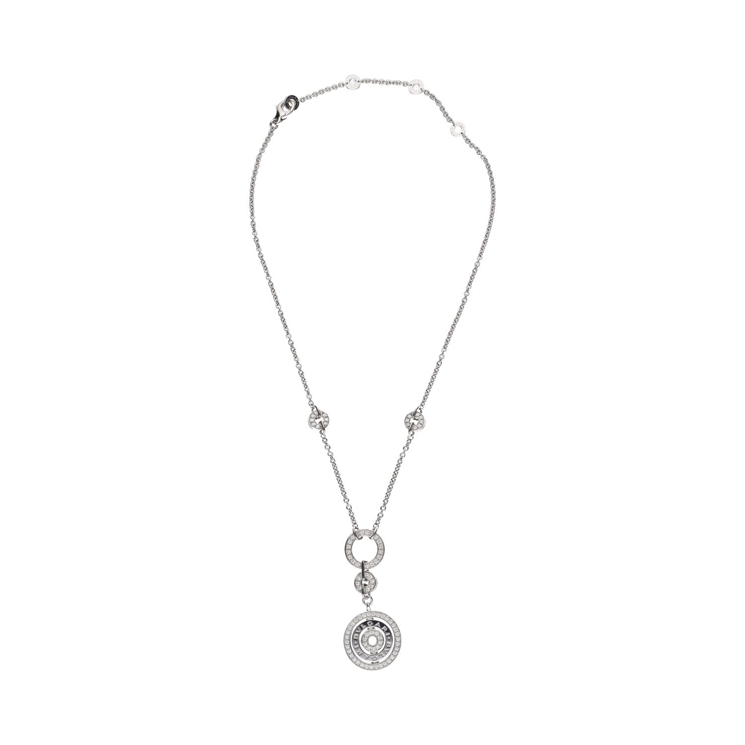 Collar bulgari astrale en oro blanco con brillantes.