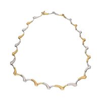 Collar semirrígido en oro amarillo y oro blanco.