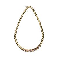 Collar en oro amarillo con cuarzos amatistas.