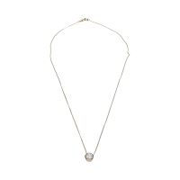COLLARES<BR>COLLAR CON CADENA Y COLGANTE EN ORO AM...