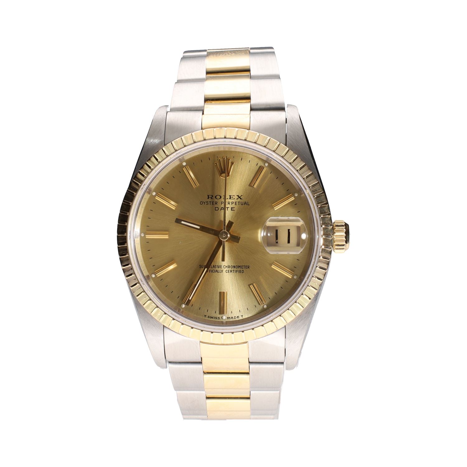 Oyster perpetual date acero y oro 34mm.   
