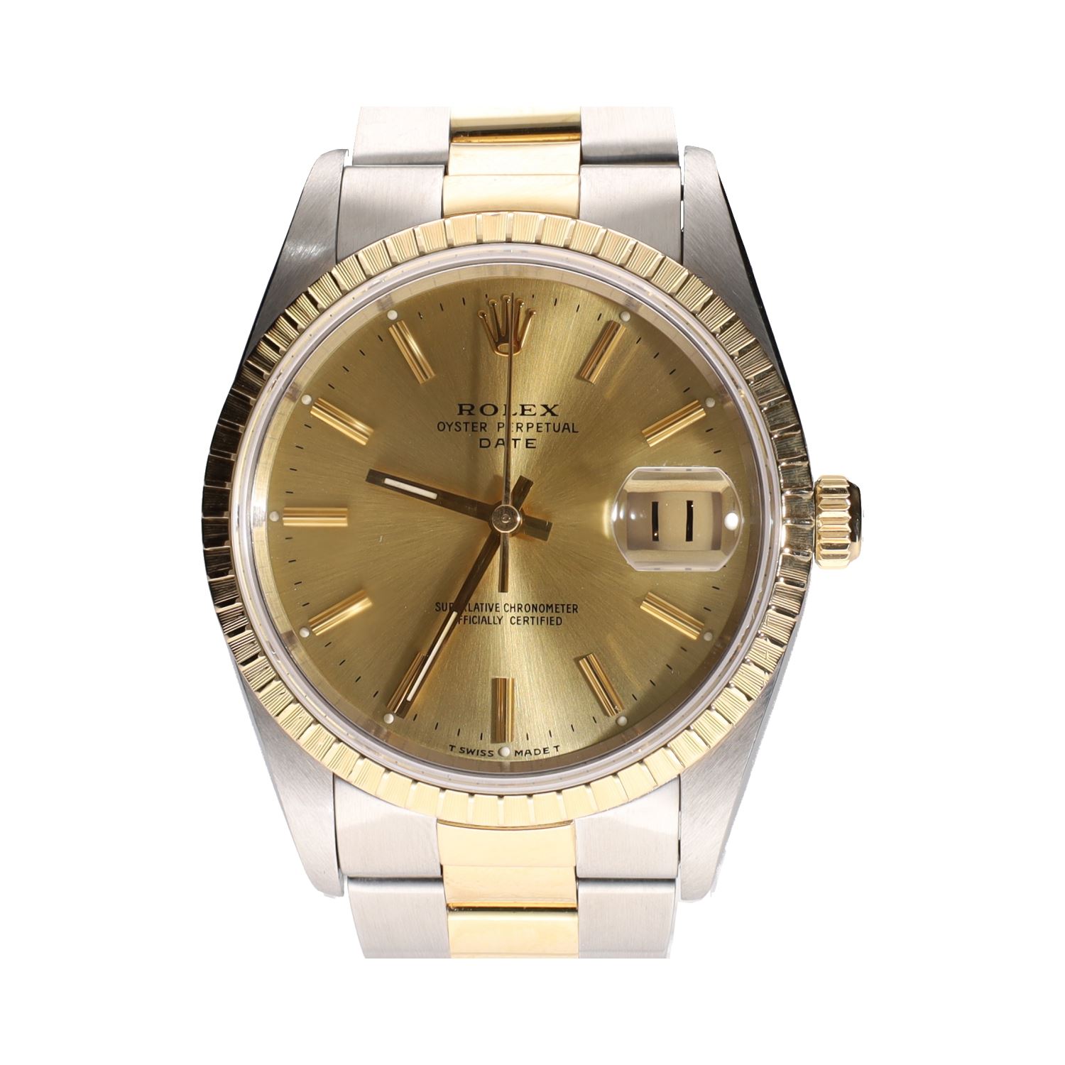 Oyster perpetual date acero y oro 34mm.   