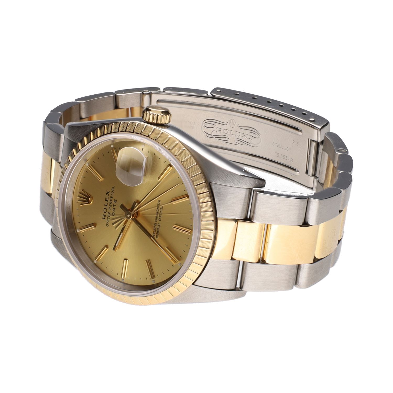 Oyster perpetual date acero y oro 34mm.   