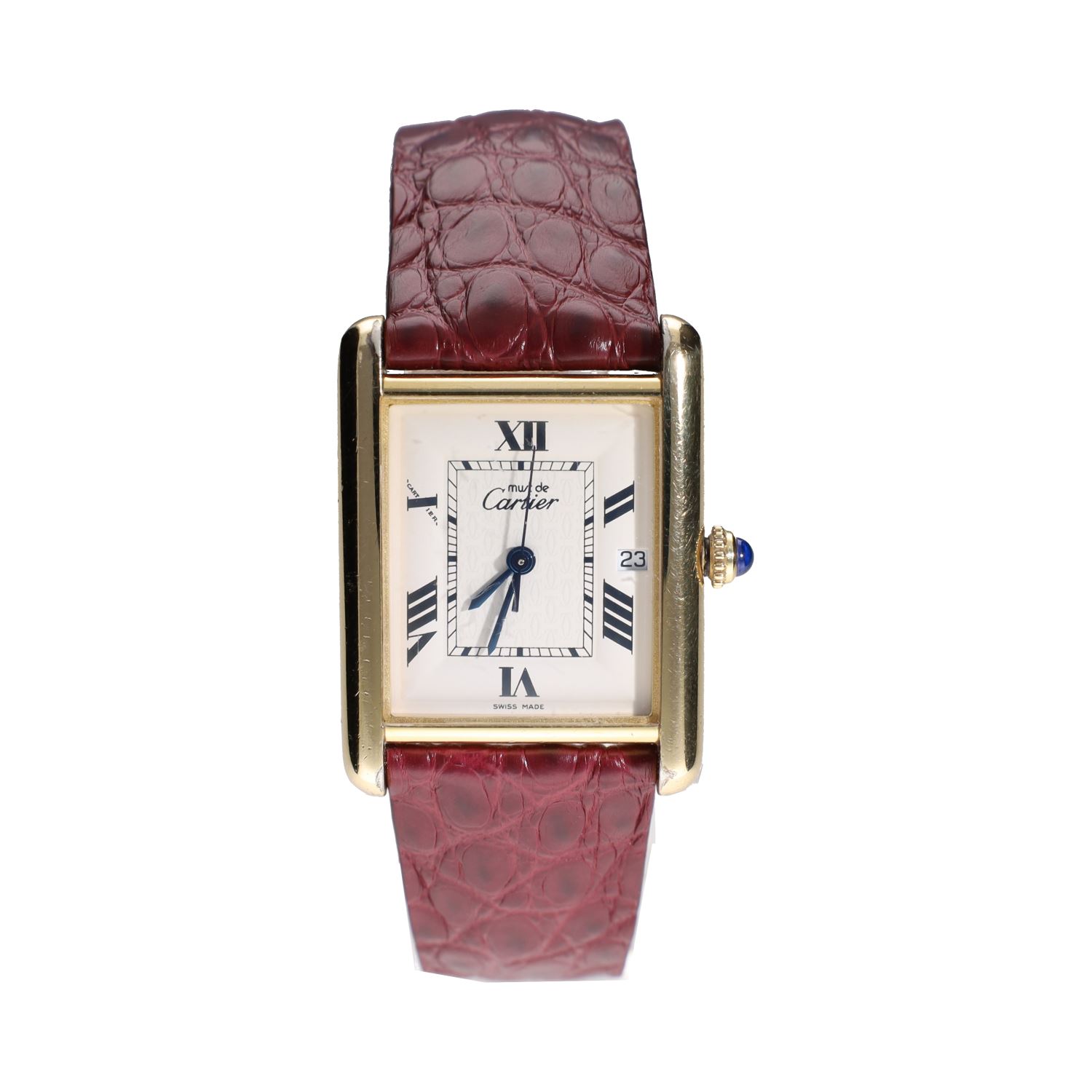 Must de cartier plata vermeil 26mm.   