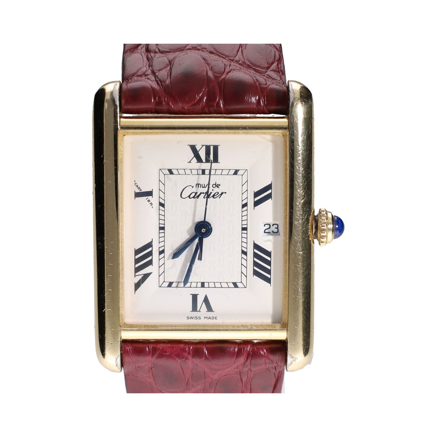 Must de cartier plata vermeil 26mm.   