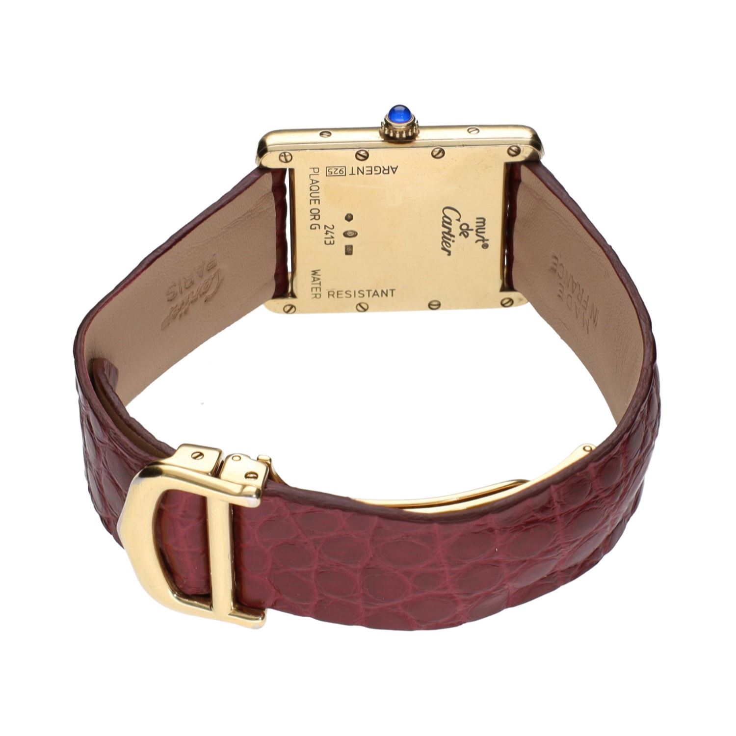 Must de cartier plata vermeil 26mm.   