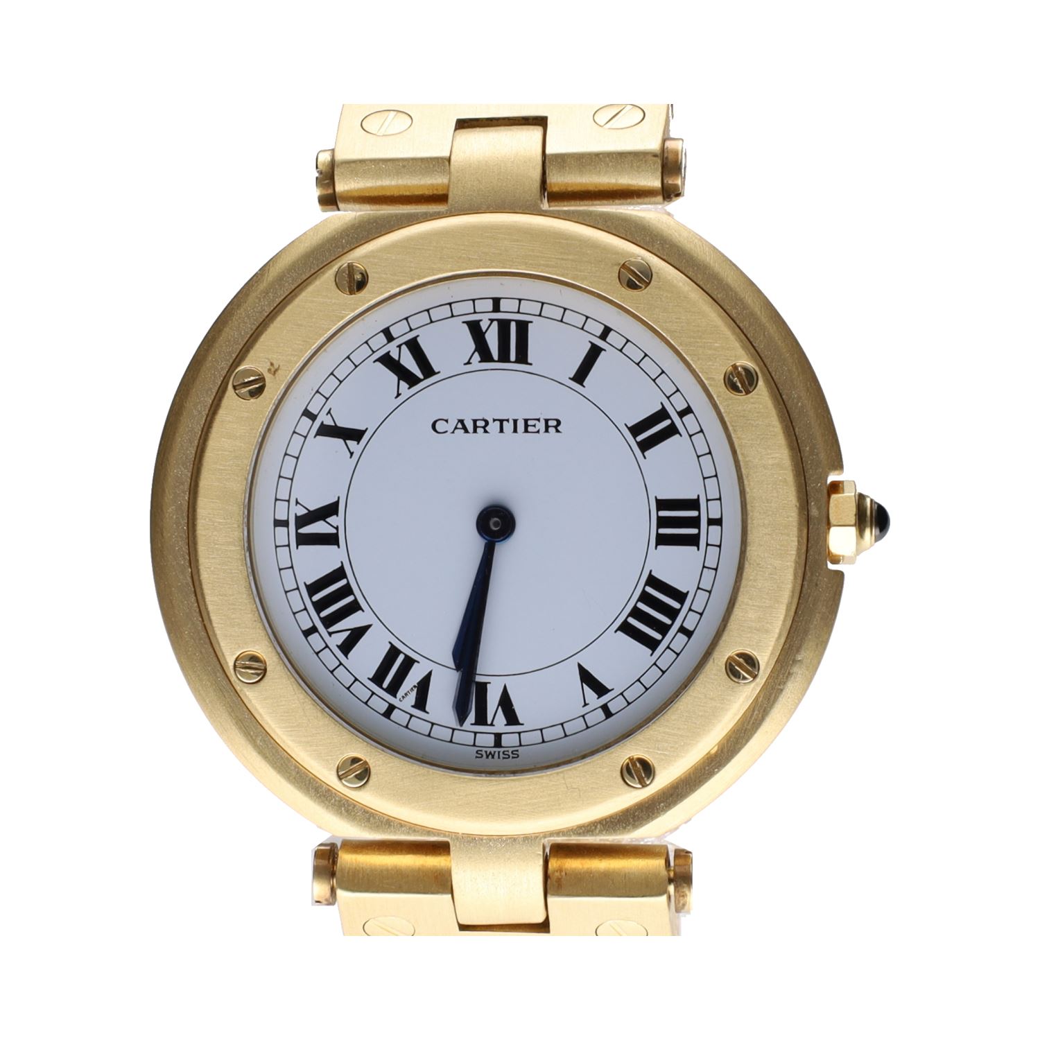 Santos ronde oro amarillo quartz 32mm.  