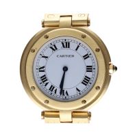 Santos ronde oro amarillo quartz 32mm.  