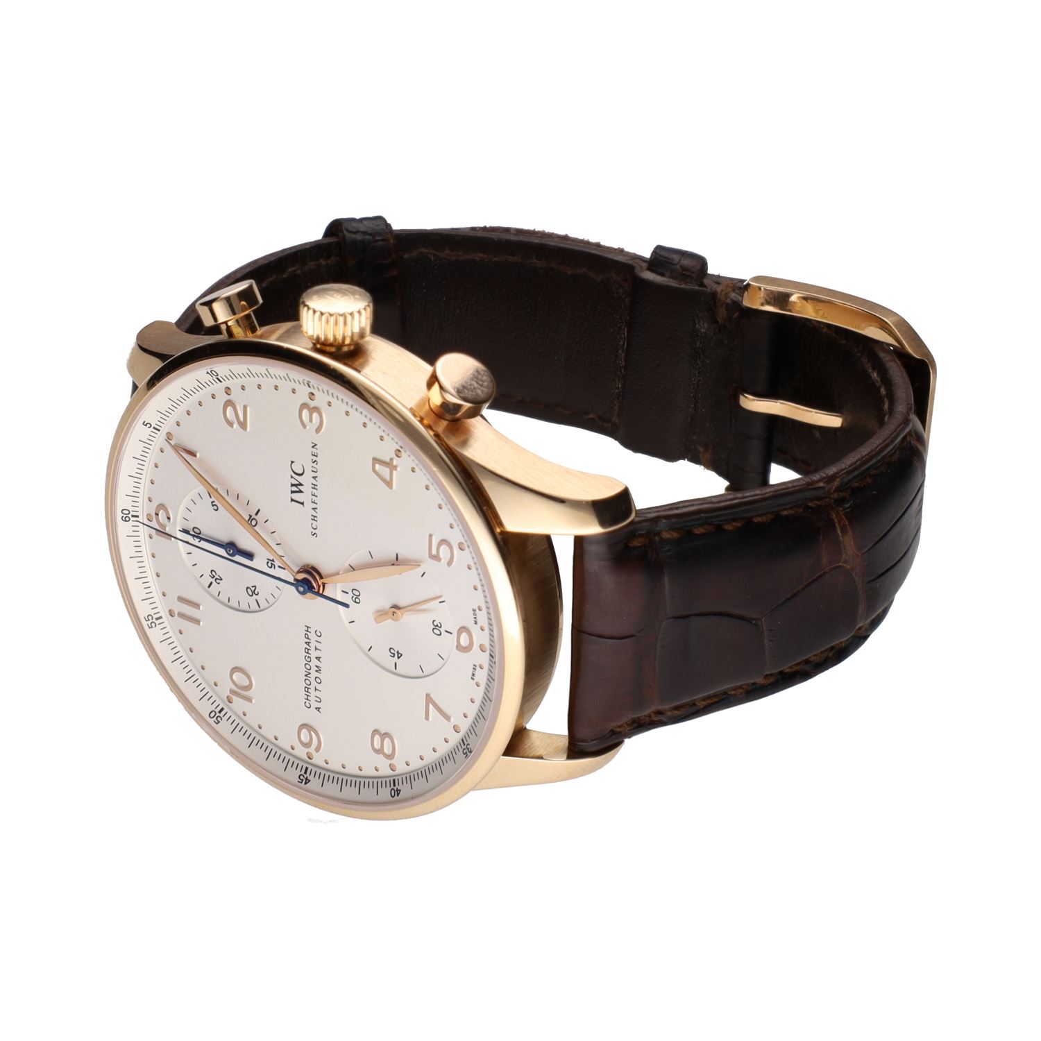 Portuguese chronograph oro rosa esfera blanca 41mm.  