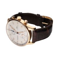 Portuguese chronograph oro rosa esfera blanca 41mm.  