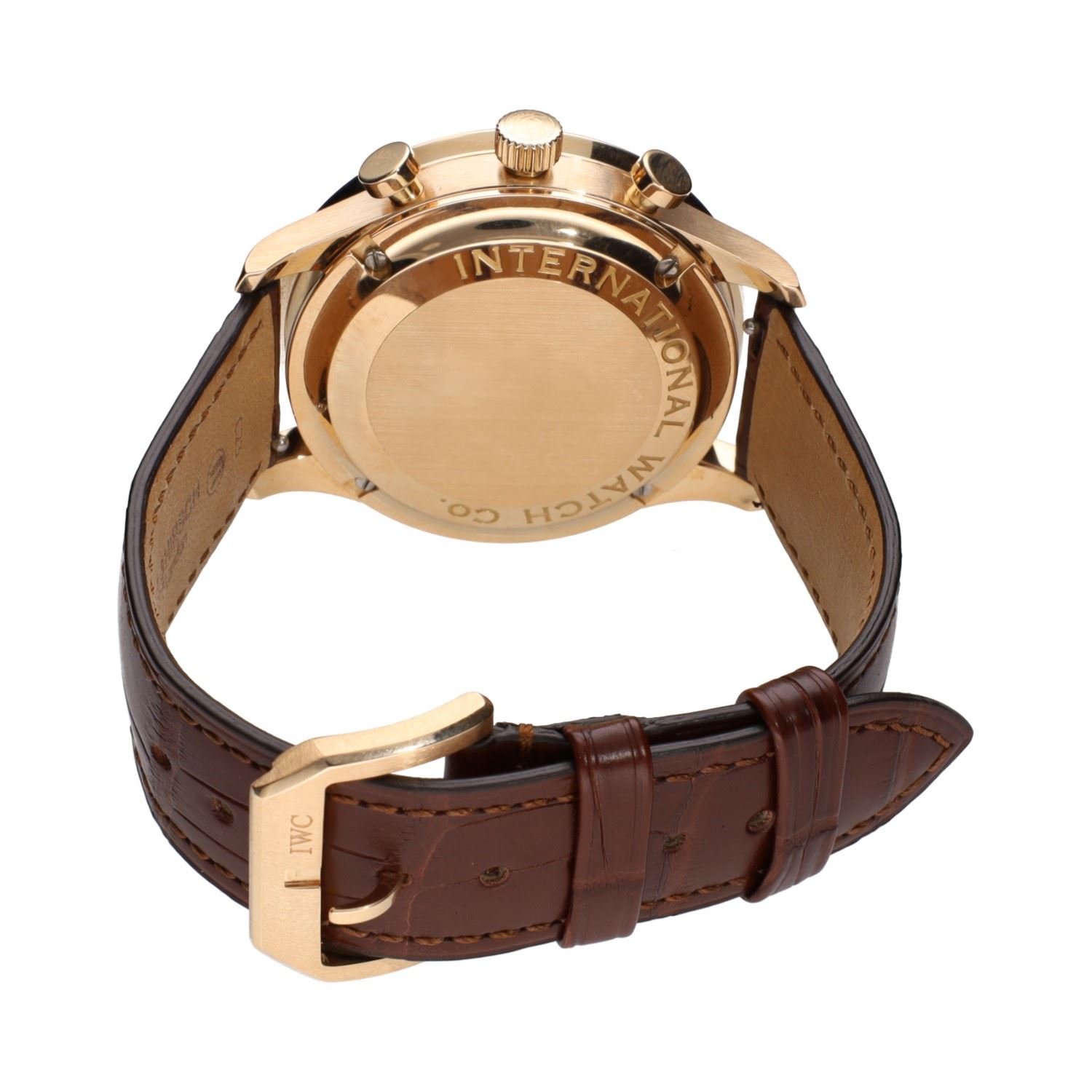 Portuguese chronograph oro rosa esfera negra 41mm.  