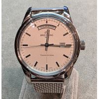 BREITLING<BR>TRANSOCEAN DAY DATE ACERO 43MM.