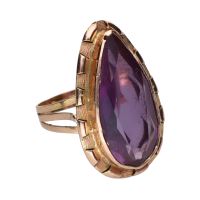 ANILLOS / SORTIJAS<BR>SORTIJA ANTIGUA EN ORO AMARILLO BAJO C...