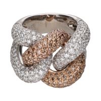 ANILLOS / SORTIJAS<BR>SORTIJA EN ORO BLANCO Y ORO AMARILLO C...