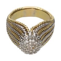 ANILLOS / SORTIJAS<BR>SORTIJA EN ORO AMARILLO Y ORO BLANCO C...