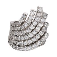 ANILLOS / SORTIJAS<BR>SORTIJA EN ORO BLANCO CON BRILLANTES. ...