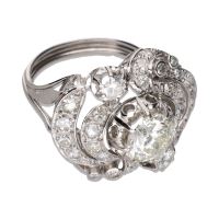 ANILLOS / SORTIJAS<BR>SORTIJA EN ORO BLANCO CON BRILLANTE CE...