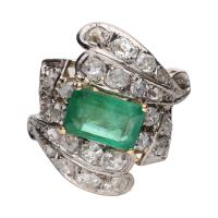 ANILLOS / SORTIJAS<BR>SORTIJA ANTIGUA EN ORO AMARILLO Y ORO ...