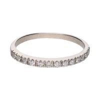 ANILLOS / SORTIJAS<BR>SORTIJA CINTILLO EN ORO BLANCO CON BRI...