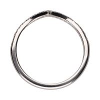Sortija tiffany & co. Realizado en platino y brillantes. Talla 17.