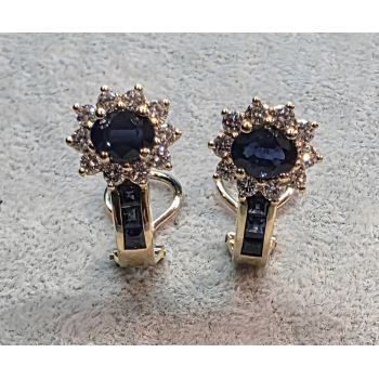 PENDIENTES<BR>PENDIENTES EN ORO AMARILLO CON ZAFIROS... · ref.: (IMX)