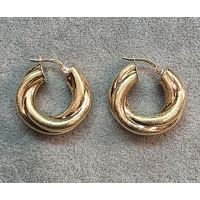 PENDIENTES<BR>PENDIENTES ARGOLLAS ANCHAS EN ORO AMAR...