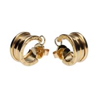 Pendientes bulgari b-zero anchos en oro amarillo.