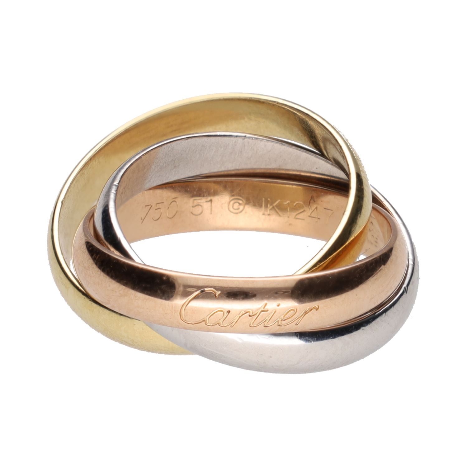 Sortija trinity de cartier. Talla 51.