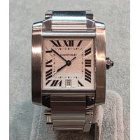 CARTIER<BR>TANK FRANCES ACERO AUTOMÁTICO CABALLER...