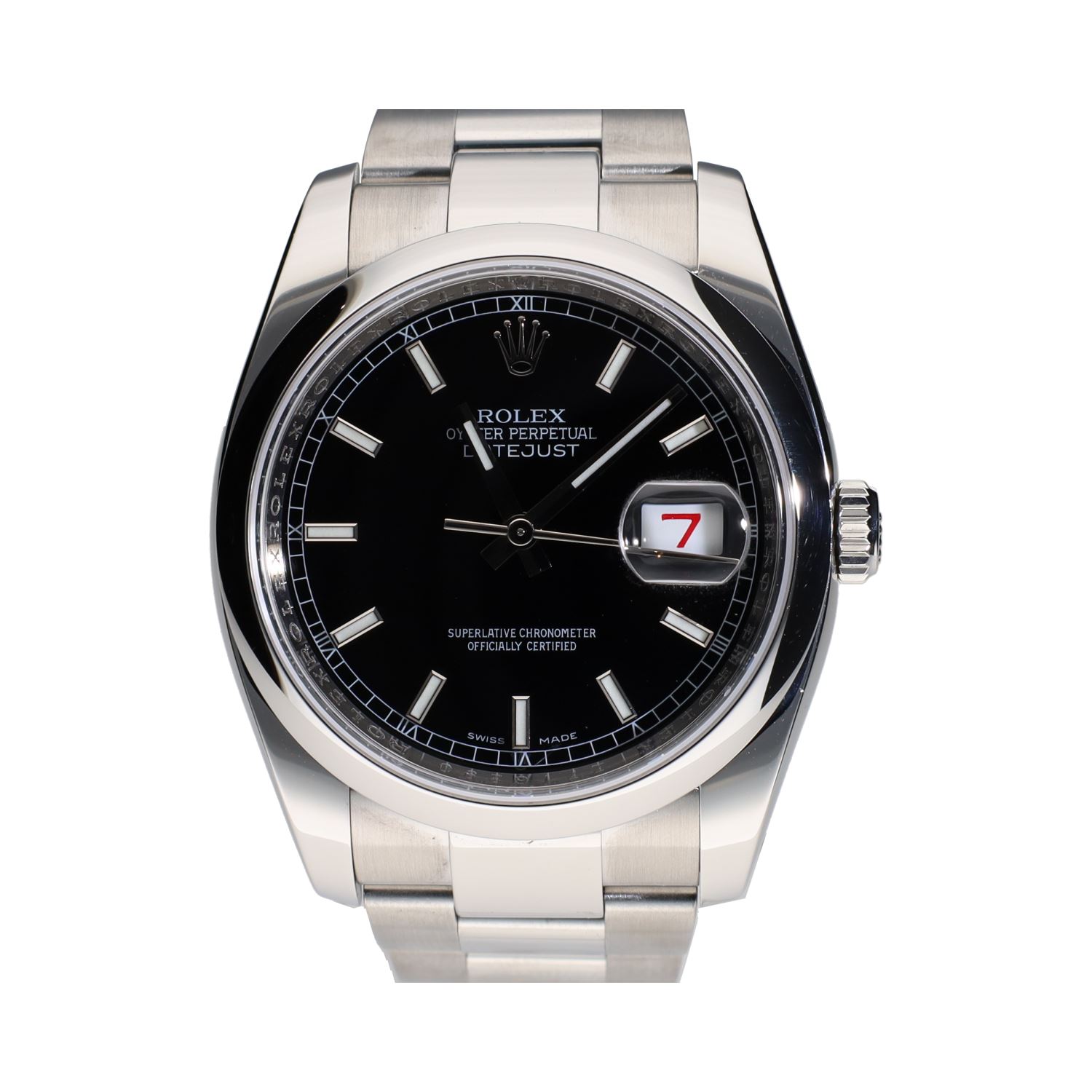Datejust acero oyster esfera negra 36mm.   