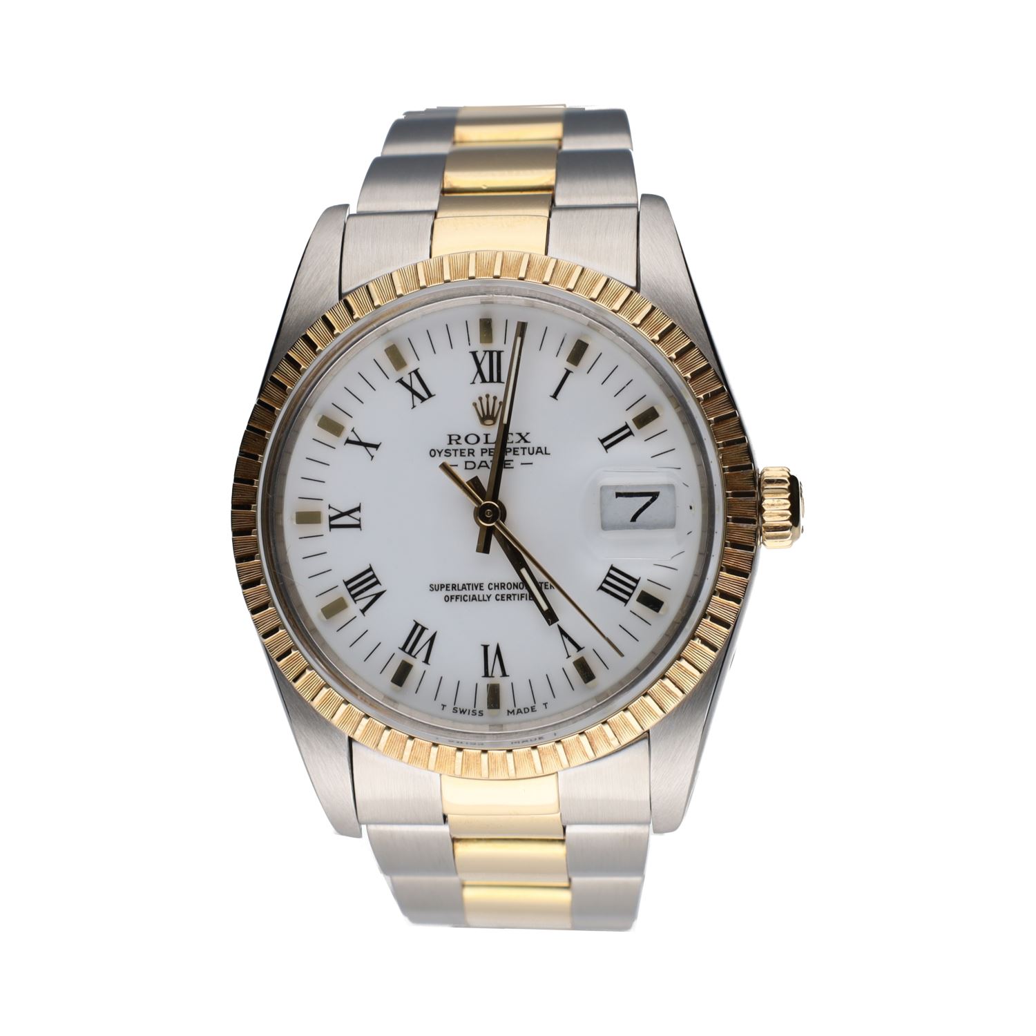 Oyster perpetual date acero y oro 34mm.  