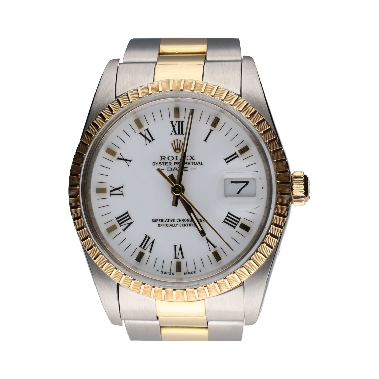 Oyster perpetual date acero y oro 34mm.  